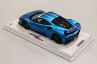 BBR Models  Ferrari Ferrari 488 PISTA - BLUE EMPEROR MATT / SILVER Red Matt