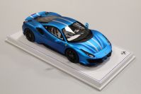 BBR Models  Ferrari Ferrari 488 PISTA - BLUE EMPEROR MATT / SILVER Red Matt