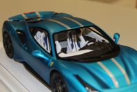 BBR Models  Ferrari Ferrari 488 PISTA - BLUE EMPEROR MATT / SILVER Red Matt