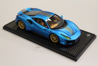 BBR Models  Ferrari Ferrari 488 PISTA - BLUE EMPEROR MATT / GOLD Red Matt