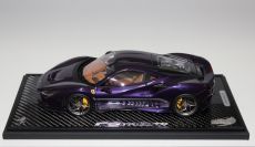 BBR Models  Ferrari Ferrari F8 Tributo - VIOLA KONG KONG YELLOW / CARBON Red Matt