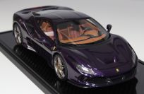 BBR Models  Ferrari Ferrari F8 Tributo - VIOLA KONG KONG YELLOW / CARBON Red Matt