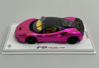 BBR Models  Ferrari Ferrari F8 Tributo - PINK FLASH / CARBON Pink Flash
