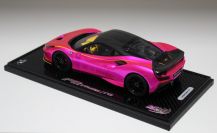 BBR Models  Ferrari Ferrari F8 Tributo - PINK FLASH YELLOW / CARBON Red Matt