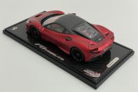 BBR Models  Ferrari Ferrari F8 Tributo - ROSSO MAGMA MATT / CARBON Red Metallic