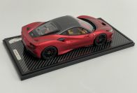 BBR Models  Ferrari Ferrari F8 Tributo - ROSSO MAGMA MATT / CARBON Red Metallic