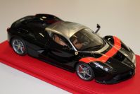 BBR Models 2014 Ferrari Ferrari LaFerrari - BLACK / SILVER / RED STRIPE - - Black / Silver