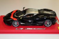 BBR Models 2014 Ferrari Ferrari LaFerrari - BLACK / SILVER / RED STRIPE - - Black / Silver