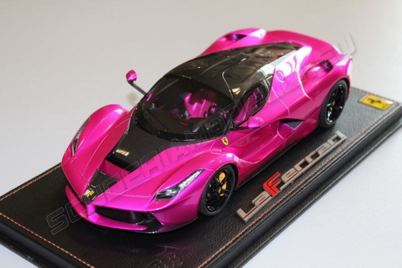 BBR Models Ferrari LaFerrari - PINK FLASH / CARBON