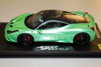 BBR Models 2013 Ferrari Ferrari 458 Speciale - MINT METALLIC / CARBON - Green Metallic