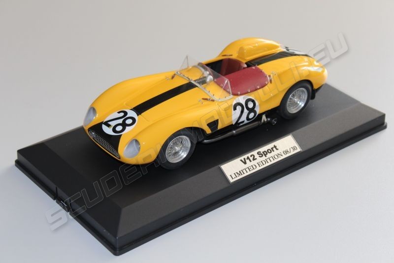 Miniature Solido Ferrari 500 TRC - Le Mans N°28, 1/43, Jaune, Occasion (sans Boîte)