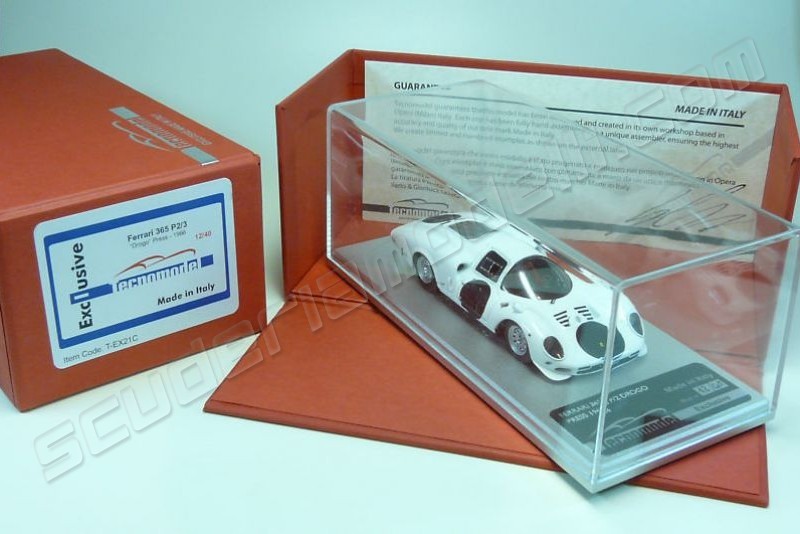 Tecnomodel Ferrari 365 P2/3 Drogo Rosso Corsa 1967 - Échelle 1/18 - Résine - Occasion