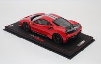 BBR Models  Ferrari #    Ferrari 488 PISTA - ROSSO CORSA / CARBON Rosso Corsa