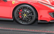 BBR Models  Ferrari #    Ferrari 488 PISTA - ROSSO CORSA / CARBON Rosso Corsa