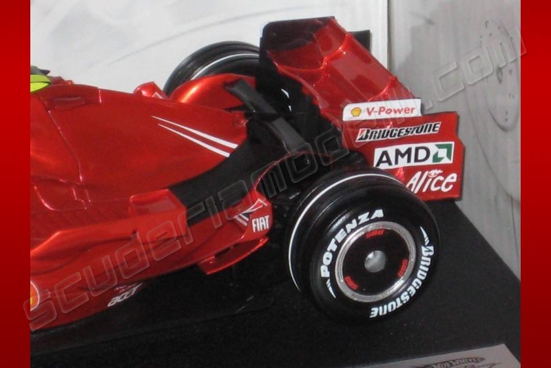 Miniature Ferrari F2007 De Kimi Räikkönen #6 - 1/24 Hot Wheels - F1 2007 - Occasion (défaut)