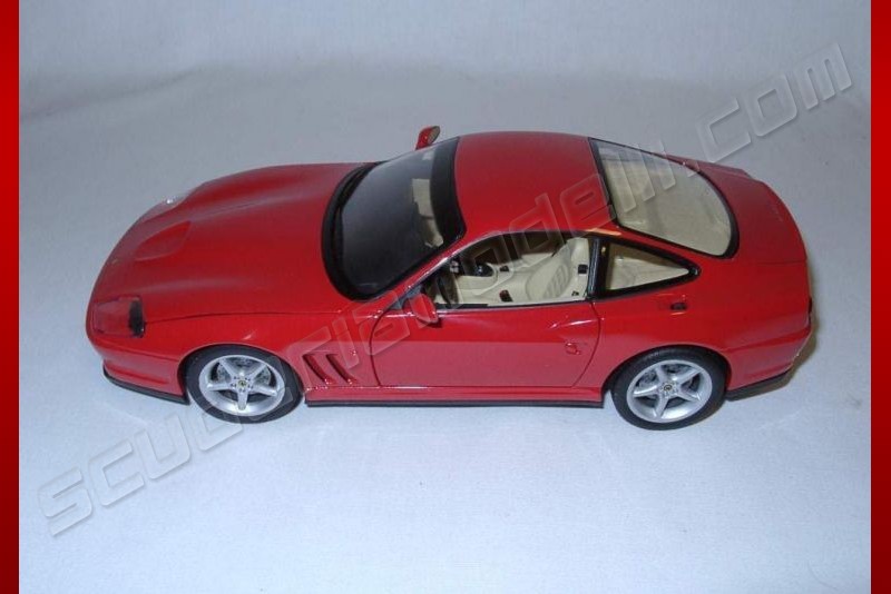 FERRARI 550 MARANELLO RED ON TAN BY UT MODELS 1:18 NEW IN BAD BOX AS PICTURED
